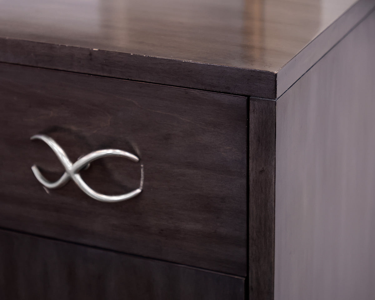 Kravet Gray Wooden Storage Console
