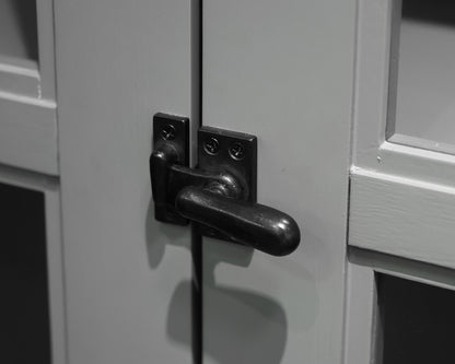 Crate & Barrel 2-Door Corner Cabinet in Grey