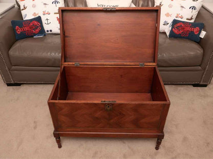 Alfonso Marina  Inlay Ebony,Birch & Mahogany Accent Trunk Includes 2 Keys