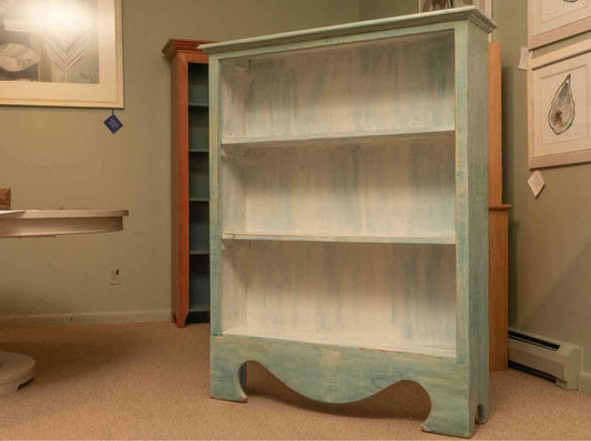 Custom Painted 3 Shelf Wooden Bookcase