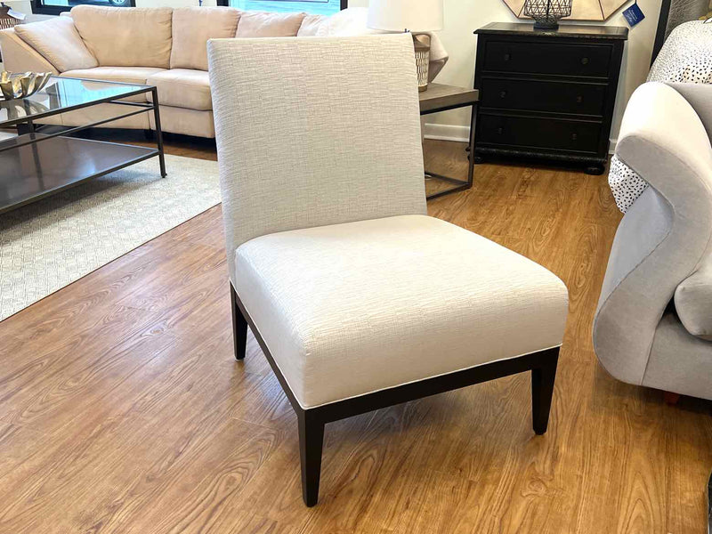 Ethan Allen 'Brooke' Armless Chair in Silver and Grey