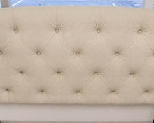 Tufted Ivory Upholstered King Bed