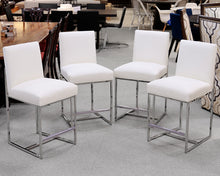 Set of 4 Mitchell Gold + Bob Williams White Counter Stools