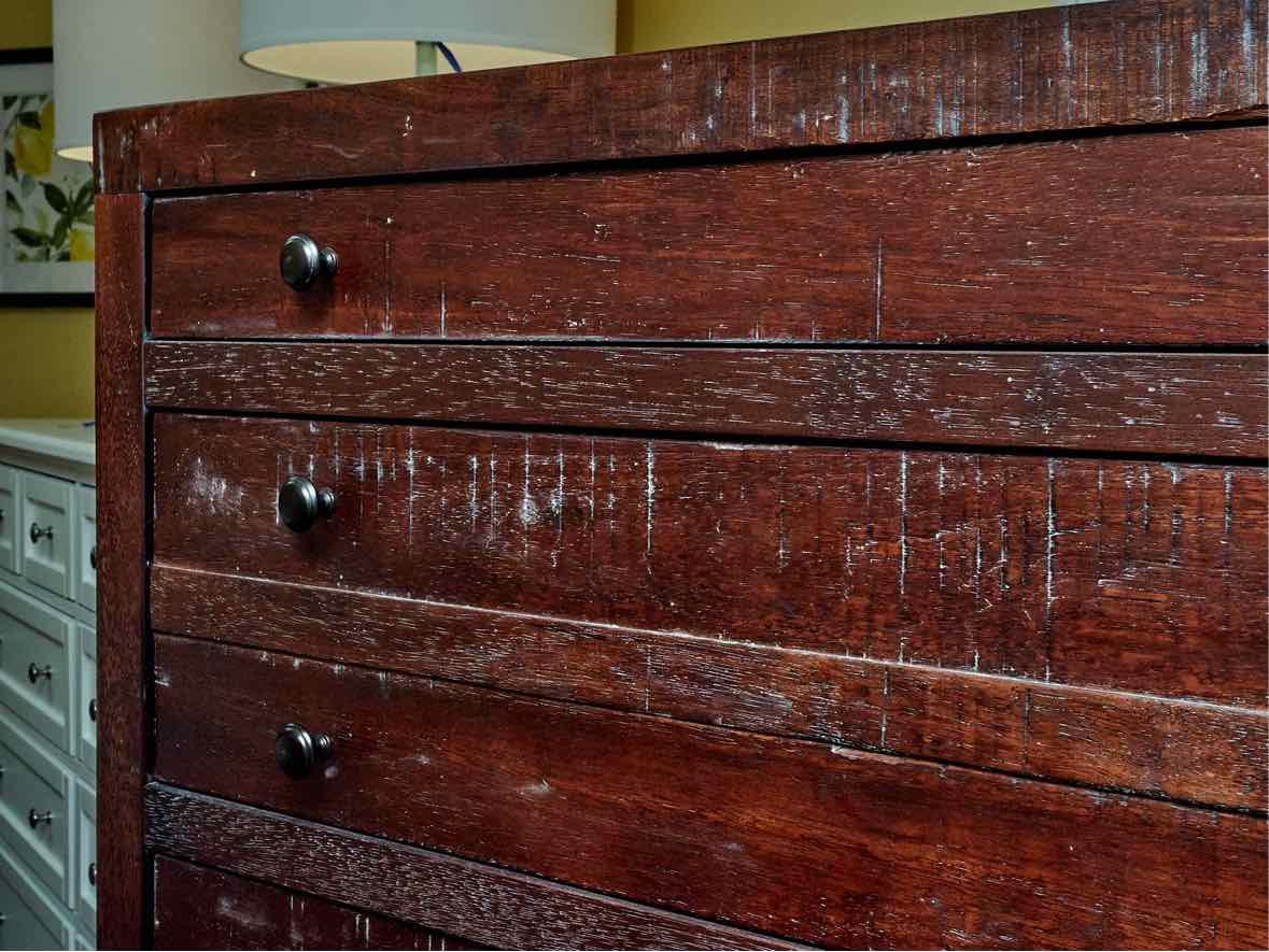 Rustic Plank 5 Drawer Chest