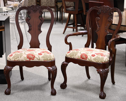 Set of 8 Ethan Allen Chippendale Dining Chairs