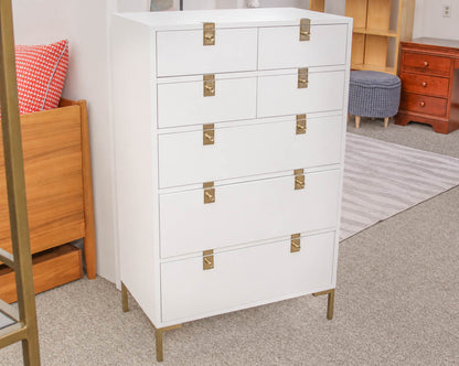 Anthropologie "Ingram" 7 Drawer Dresser in White Finish