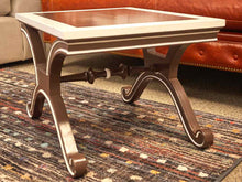 Pair of  Brown & White Painted Side Tables