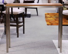 Room & Board Parsons Bar-Height Table in Cherry & Stainless Steel