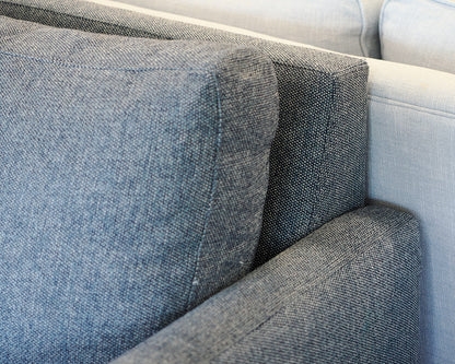 Two Cushion Grey/ Blue  Sofa