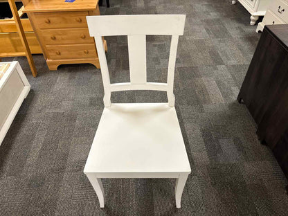 White Slatback Chair w/ Cushion