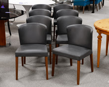 Set of 8 Crate & Barrel Leather Dining Chairs