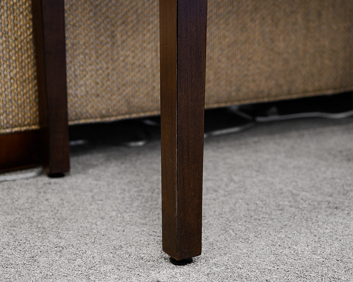 Mahogany Console Table With Glass Top Inserts