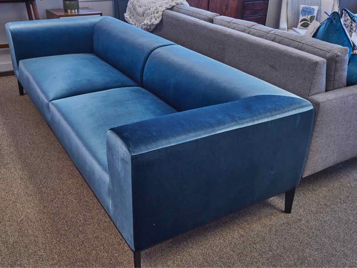 Rove Concepts Blue Sapphire Performance Velvet Sofa