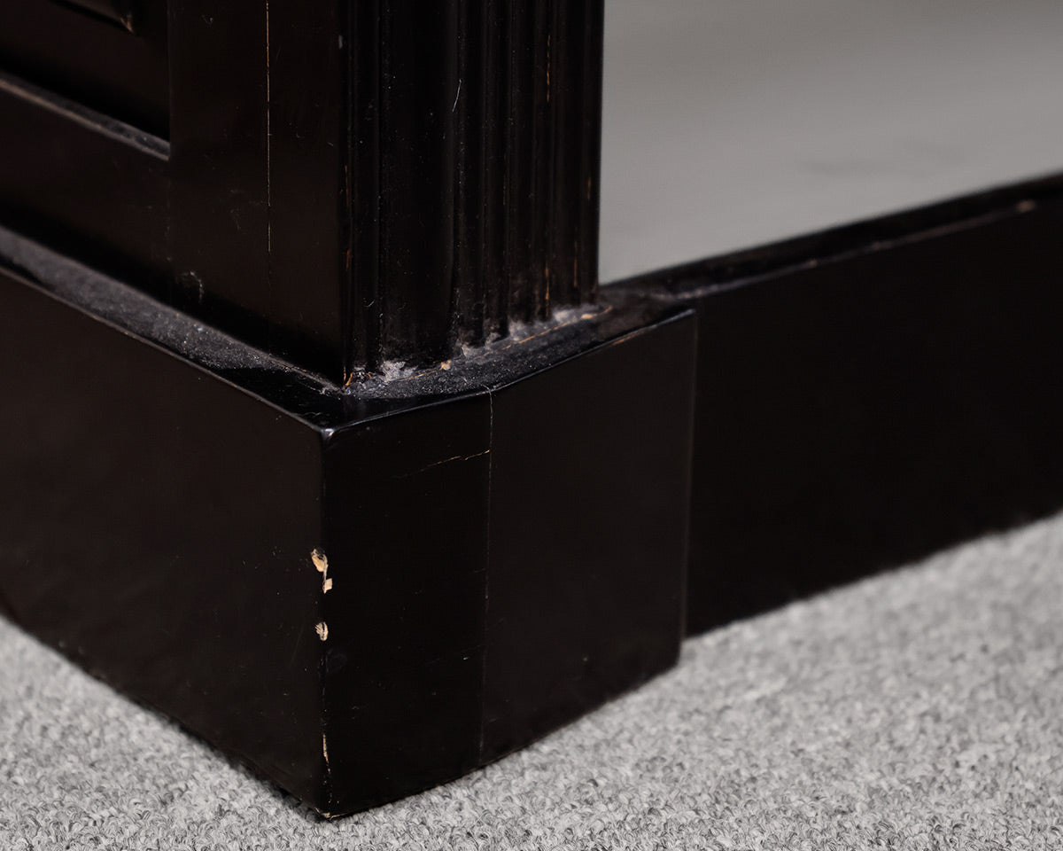 Black Bookcase with Crown Moulding