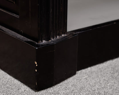 Black Bookcase with Crown Moulding