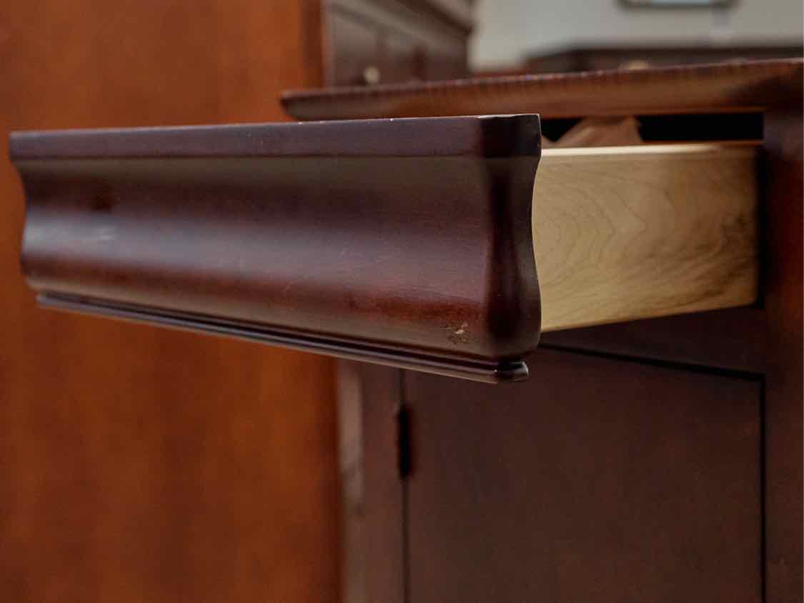 Louis Phillip Style 1 Door Nightstand in  Bourbon Finish