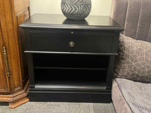 Pair of Pottery Barn Black Nightstands