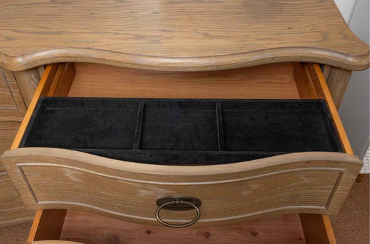 Universal Furniture "Washed Grey" Finish Oak Serpentine Style 6 Drawer Dresser