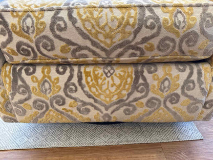 Yellow & Grey Swivel Rocker Arm Chair