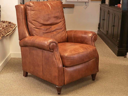 Bradington Young Saddle Brown Leather Recliner
