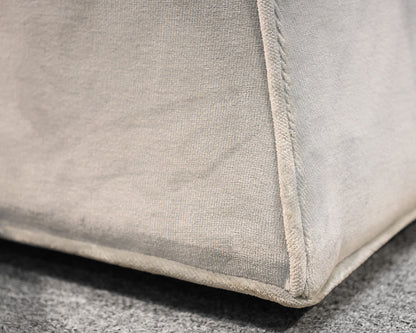 Pair of Velvet Small Ottomans