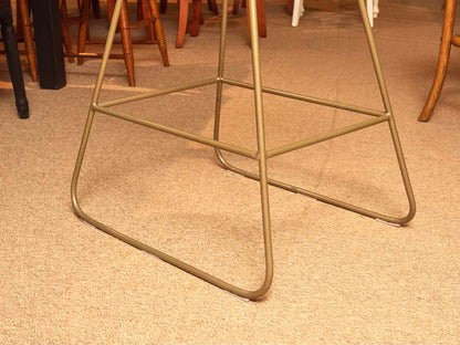 Pair Of Bronzed Metal Wire Counter Stools