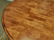 Round Dining Table with Butterfly Leat & Set of 4 Black Chairs