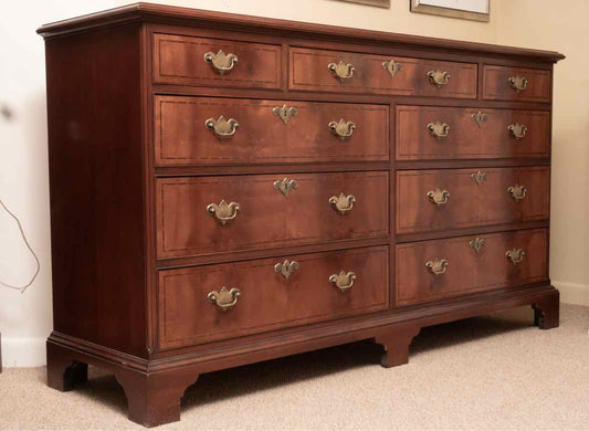 Hickory Chair Mahogany 9 Drawer Triple Dresser with 9 Drawers