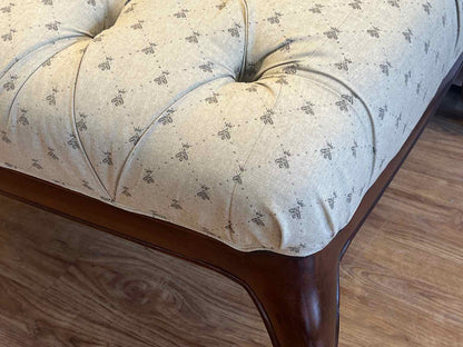 Ballard Design Tufted Tan Ottoman