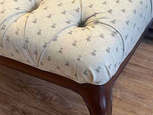 Ballard Design Tufted Tan Ottoman