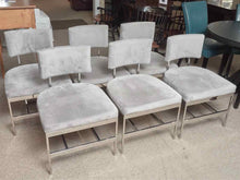 Set Of 6 World's Away LLC Performance Velvet  Chrome Base  Dining Chairs
