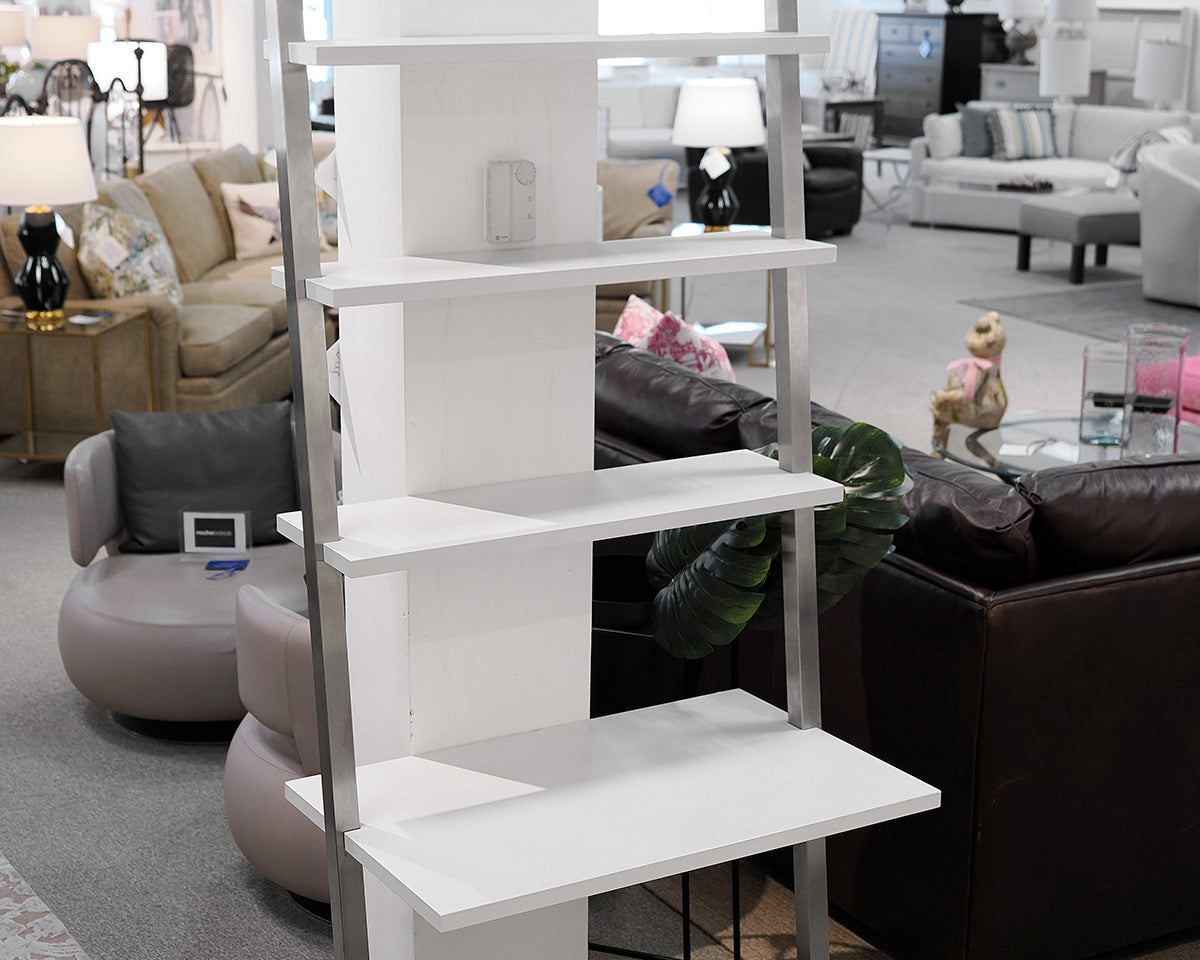 Leaning Bookcase With Writing Desk