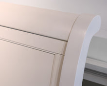 Aspen King 'Cambridge' White Sleigh Bed