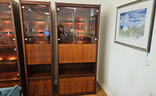 Redwood & Glass Cabinet with Desk
