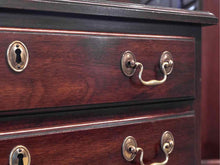 Pair of  Henkel Harris Solid Mahogany Bedside Chests with Brass Pulls