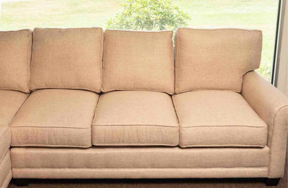 Rowe 2- Piece  Sectional in Cashew Weave Beige Upholstery