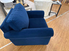 Pottery Barn Arm Chair in Navy Velvet