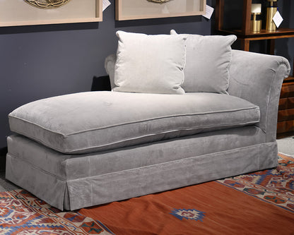 Skirted Rolled Arm Chaise