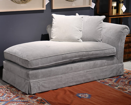 Skirted Rolled Arm Chaise