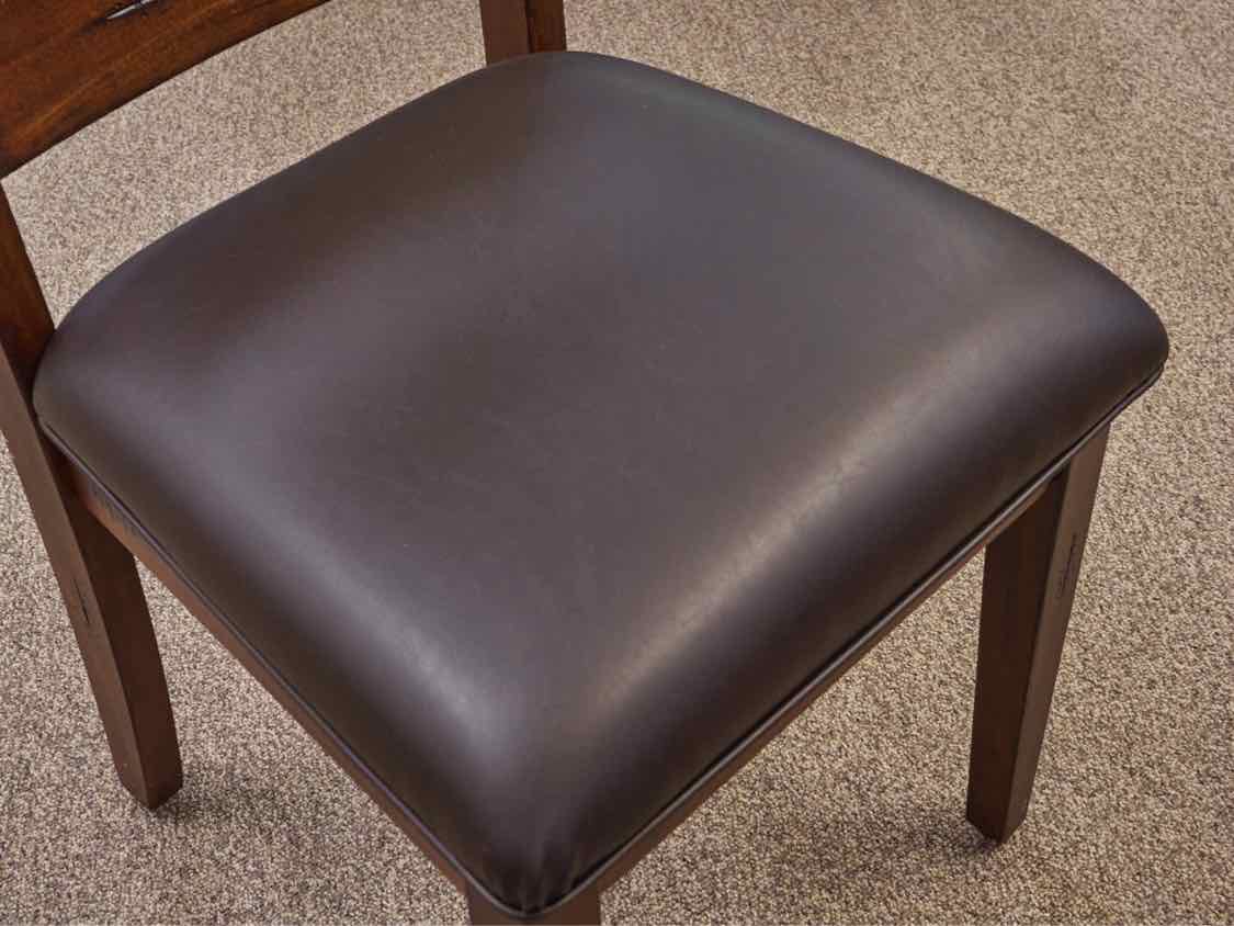 Dark Stain Slatback Dining Chair