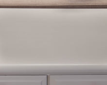 Lloyd's Double Dresser in White with Natural Wood Finish Pulls