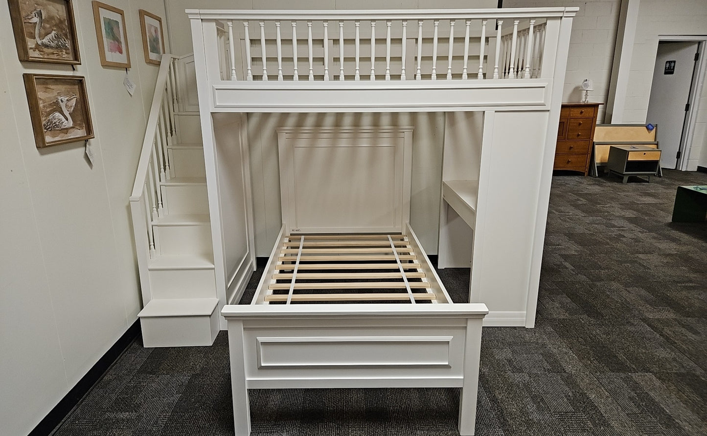 PB Kids 'Filmore' Stair Loft Bed & Lower Bed Set