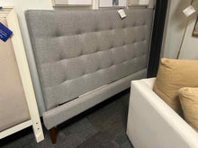West Elm Tufted Grey Queen Bed