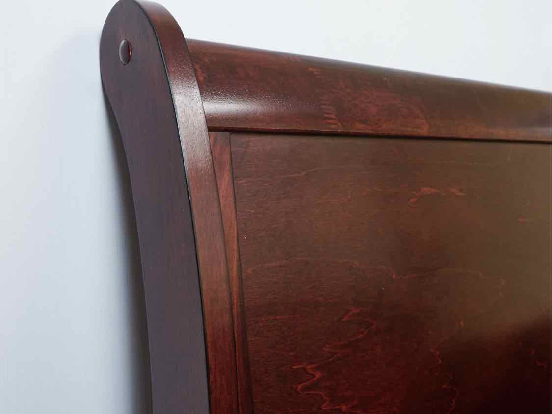 Dark Cherry Queen Sleigh Bed