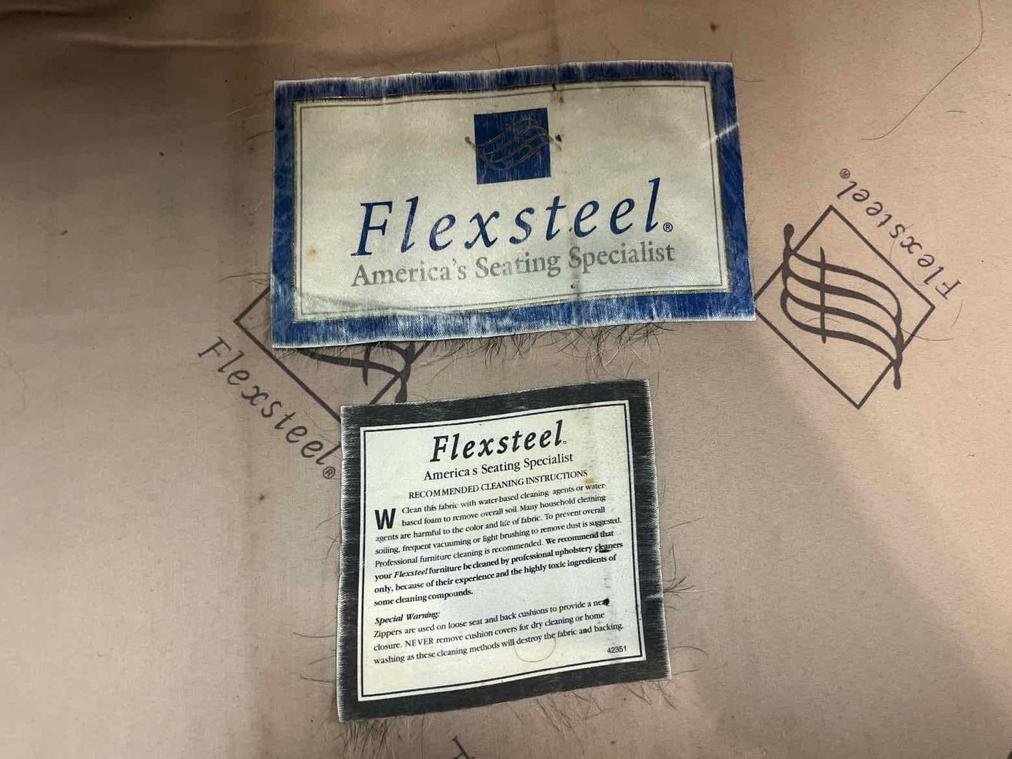 Flexsteel Chocolate Microsuede Sofa