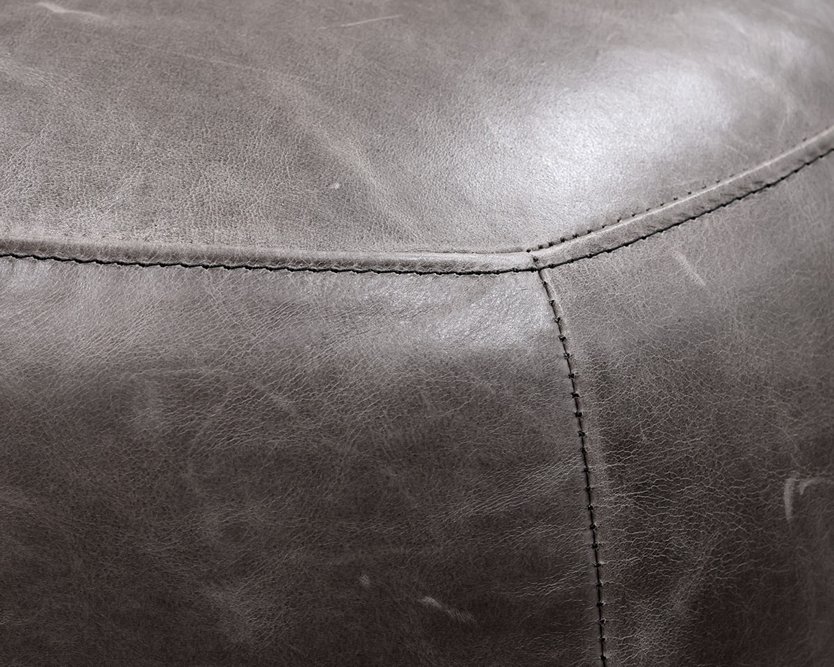 Room & Board Asher Brown Leather Ottoman