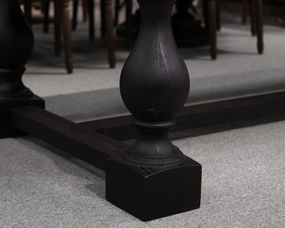 Restoration Hardware 17th C. Monastery Rectangular Dining Table in Black