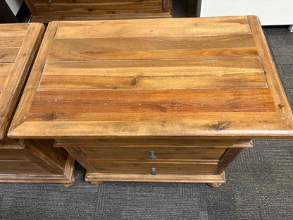 RH Pair of 'St. James' Nightstands in Antiqued Natural Finish