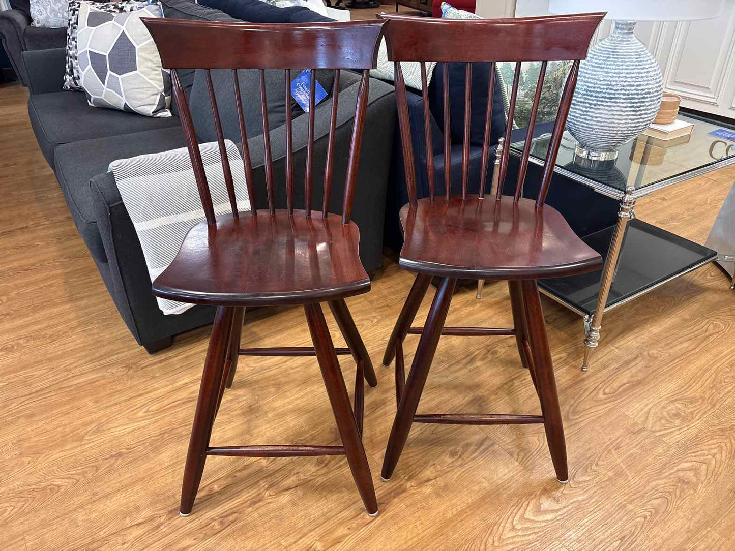 Pair of Canadel Swivel Counter Stools