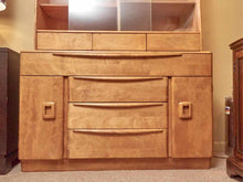 Heywood Wakefield  1955  Maple 'Champagne Finish  2 Glass Door China  Cabinet